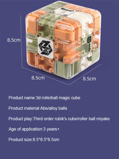 [Brain training puzzle for all ages] 3D marble maze cube