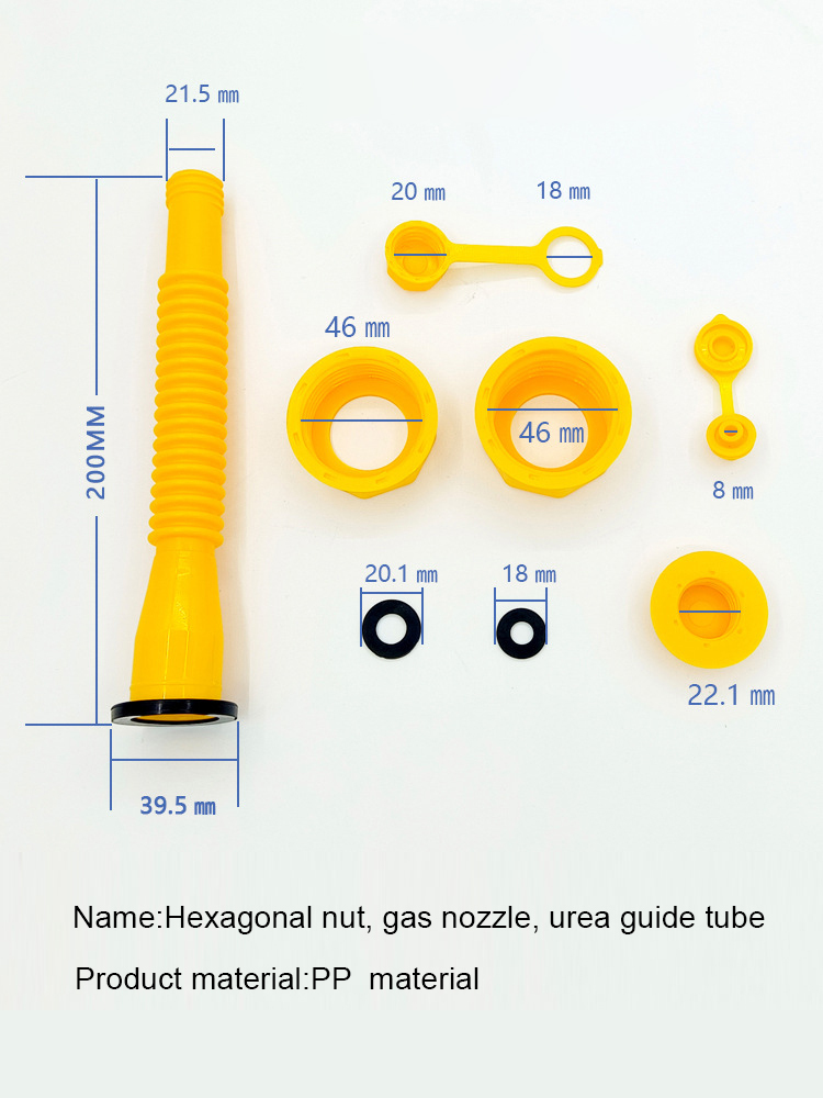 Gasoline barrel replacement flexible spout suitable for 1-10 gallon barrels