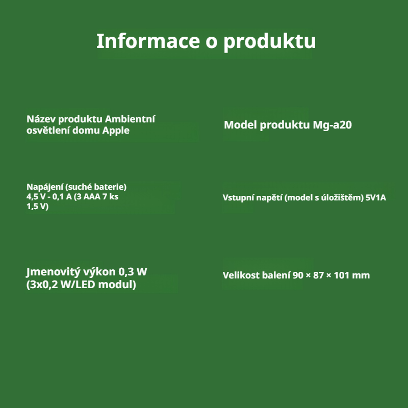 Měkké vánoční ambientní světlo ve tvaru jablka na noční stolek