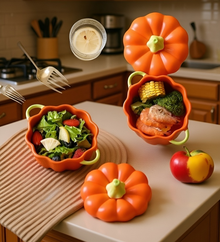 Pol&eacute;vkov&aacute; miska s dvěma uchy a v&iacute;kem