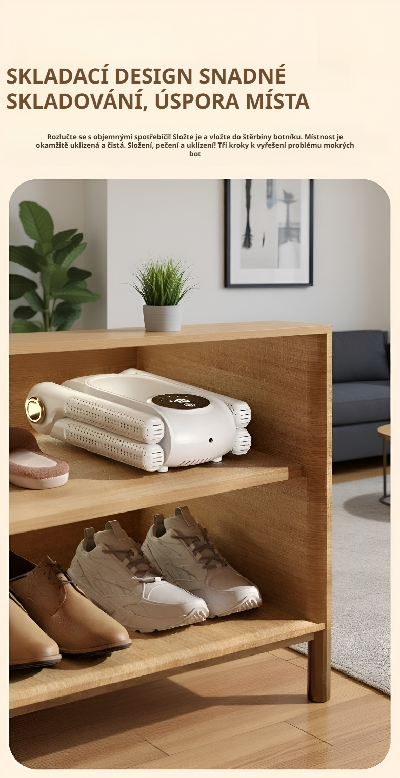 Antibakteriální sušička obuvi pro každodenní použití