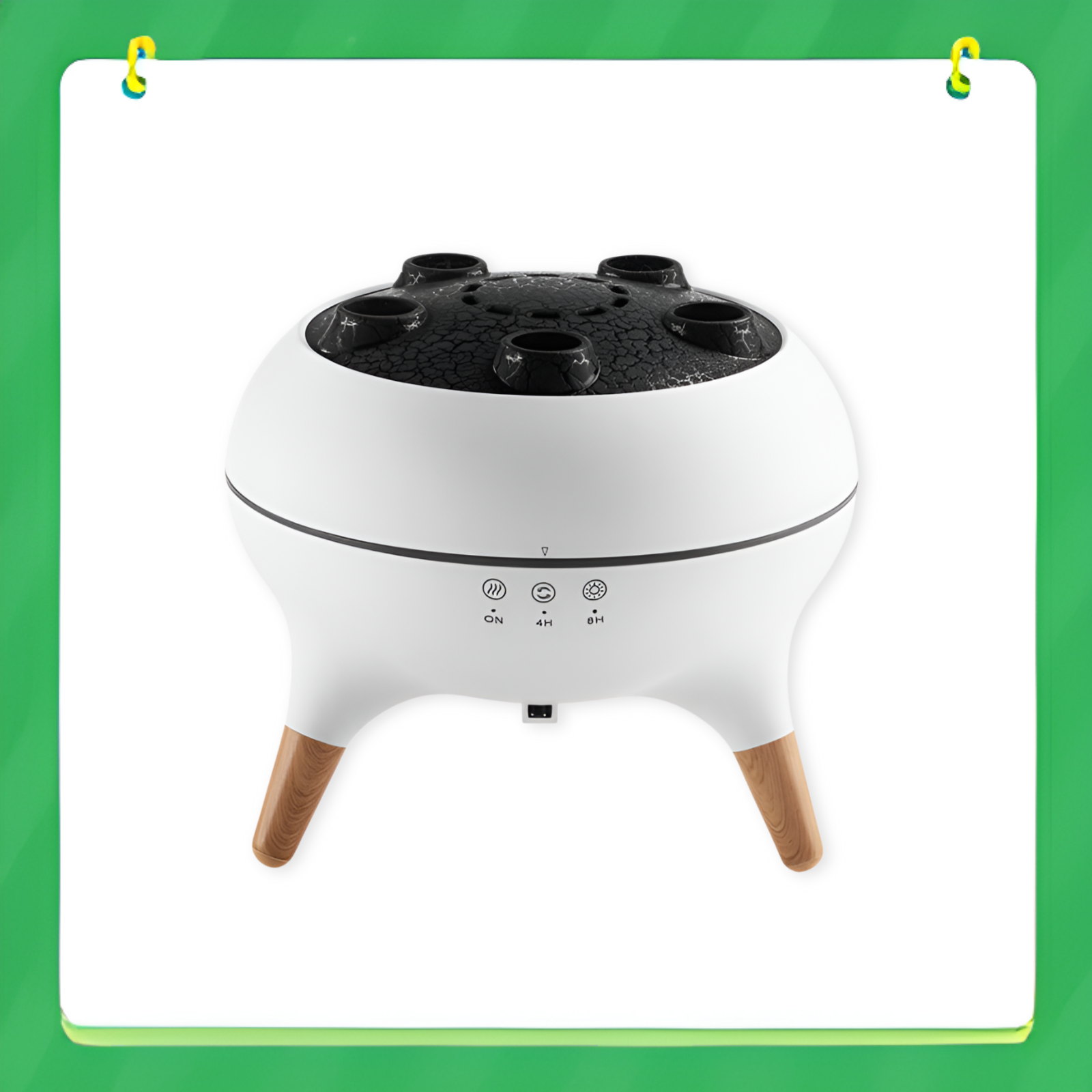  Aromadifuzér ve tvaru medúzy s dřevěným dekorem a LED osvětlením