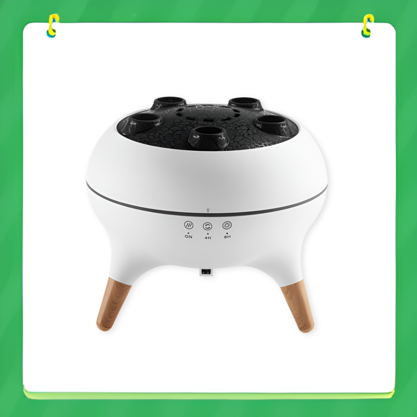  Aromadifuzér ve tvaru medúzy s dřevěným dekorem a LED osvětlením