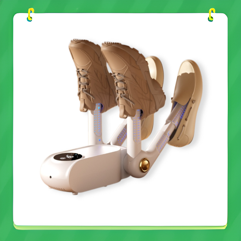 Efektivní sušička obuvi pro dva páry s antibakteriální a deodorizační funkcí