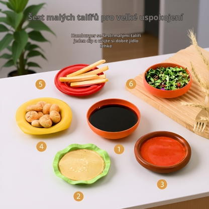 Keramický talíř s kresleným motivem do domácnosti