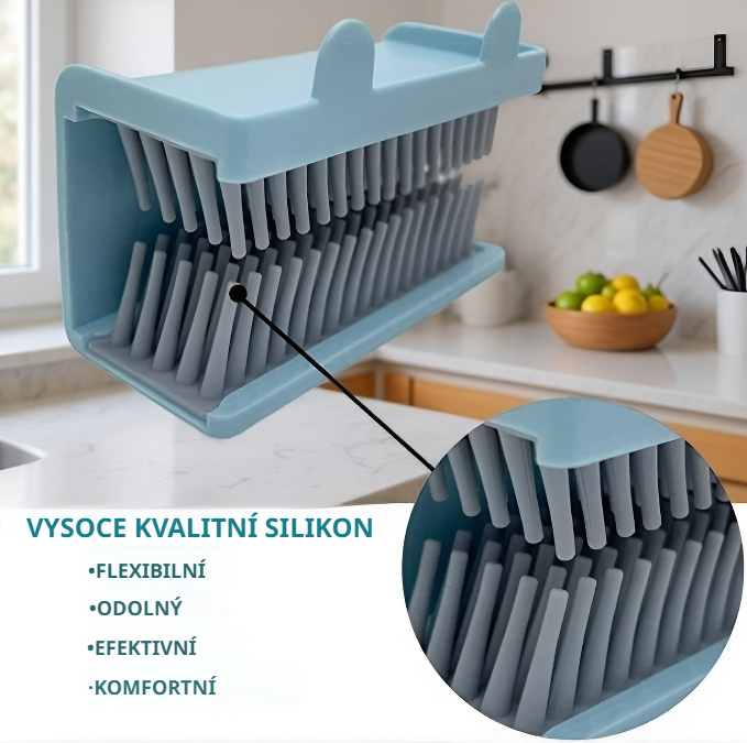 Silikonový filtr na sběr vlasů do koupelny