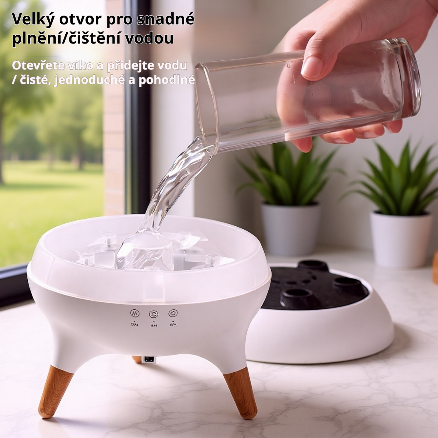 Aromadifuz&eacute;r med&uacute;za v interi&eacute;ru ob&yacute;vac&iacute;ho pokoje