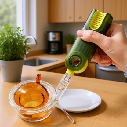  Kartáč na čištění lahví a hrnků, otočný U-tvar, do kuchyně