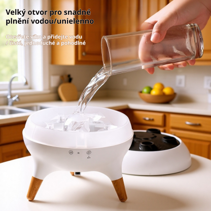  Aromadifuzér ve tvaru medúzy s dřevěným dekorem a LED osvětlením