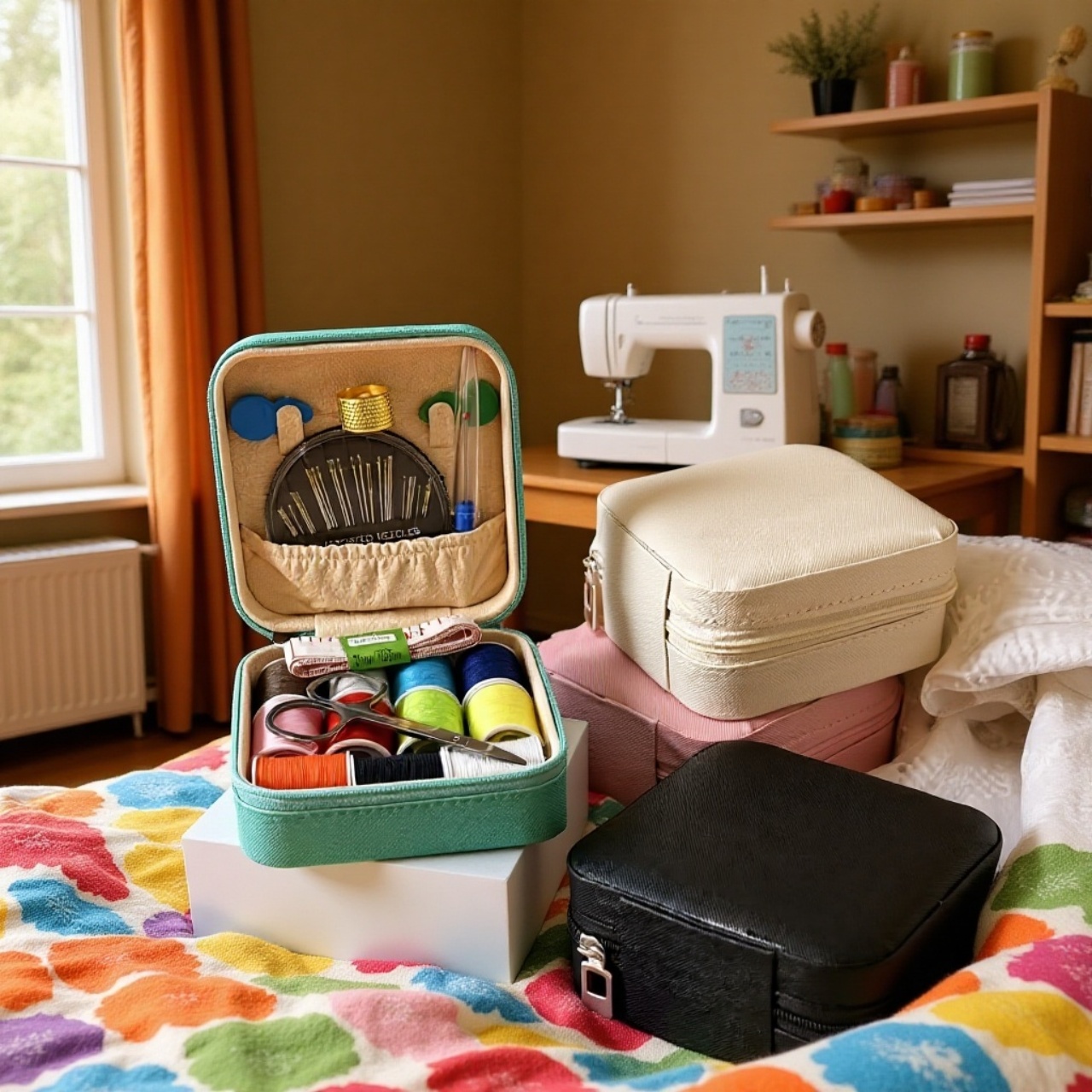 Multifunkční šicí taštička - vše potřebné pro rychlou opravu oděvů