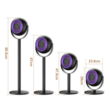 360° Standheizung mit ausziehbarem Warmluftgebläse