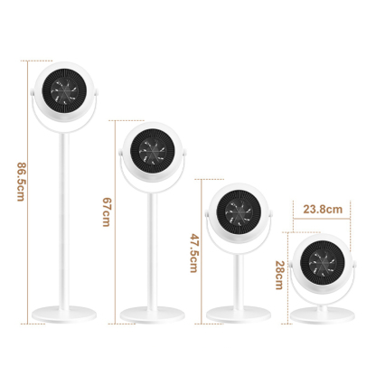 360° Standheizung mit ausziehbarem Warmluftgebläse
