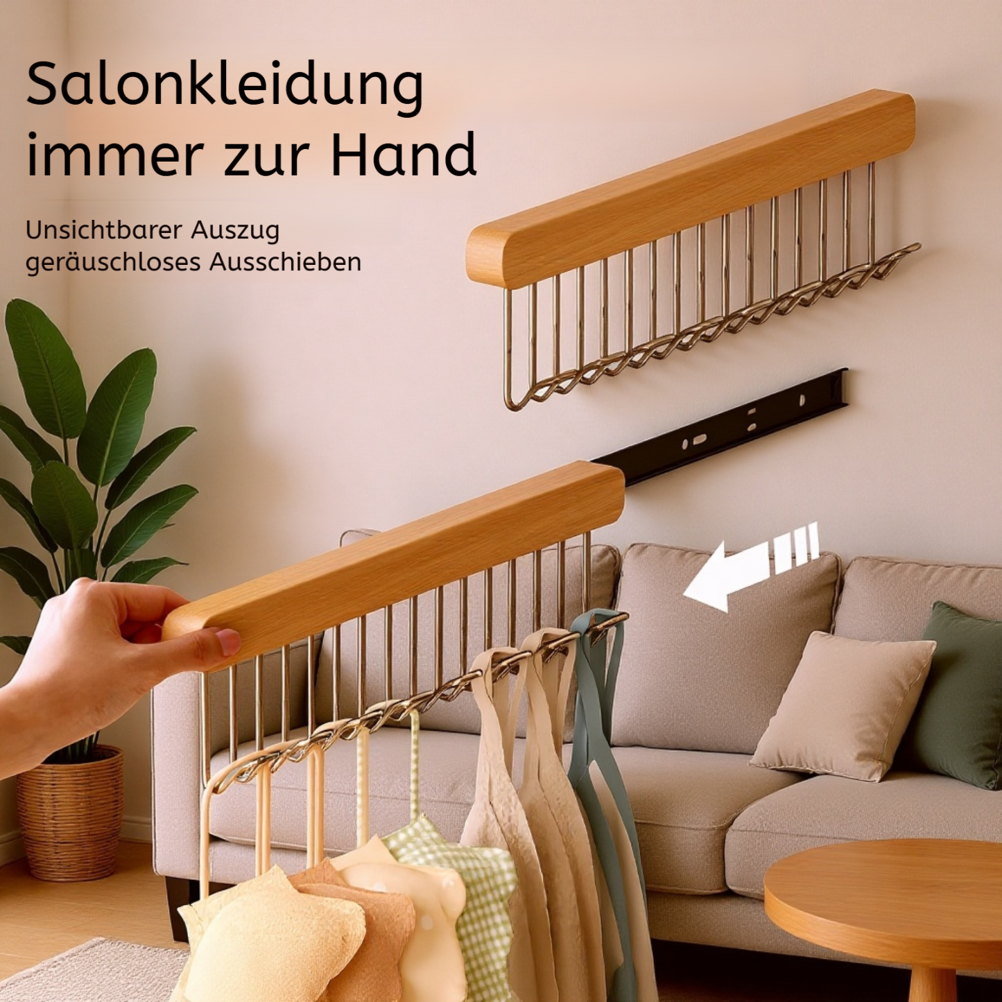 Multifunktionaler Wellenhaken-Kleiderbügel für Unterwäsche und Westen, ausziehbar und stabil