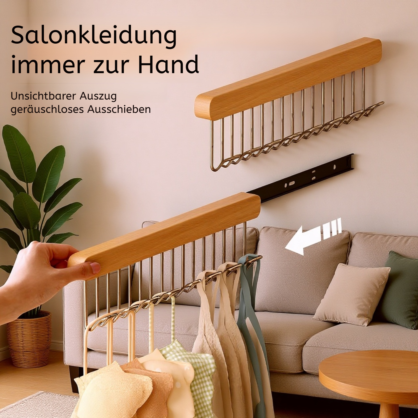 Multifunktionaler Wellenhaken-Kleiderbügel für Unterwäsche und Westen, ausziehbar und stabil