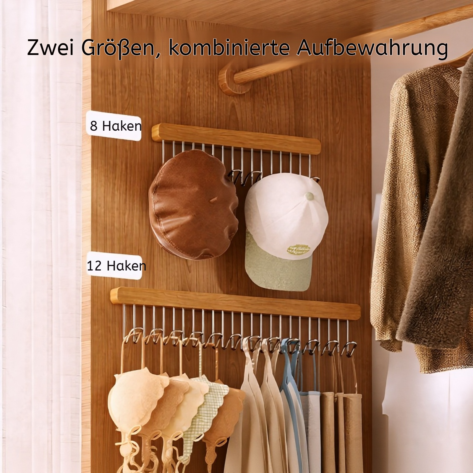 Multifunktionaler Wellenhaken-Kleiderbügel für Unterwäsche und Westen, ausziehbar und stabil