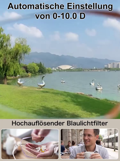 Paleni • Intelligente Zoom-Brille mit Blaulichtschutz für Alterssichtigkeit