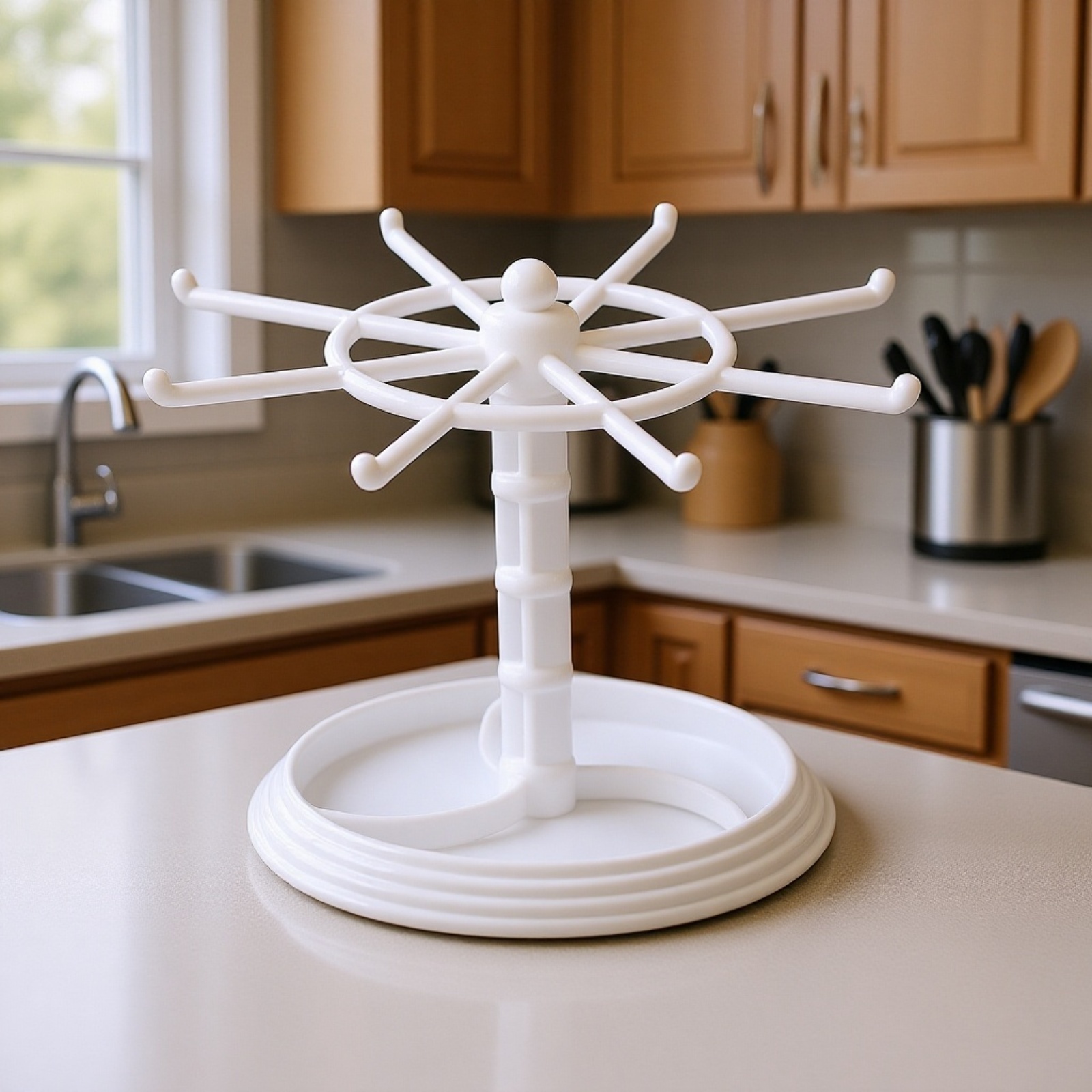 Rotierender Schmuckorganizer mit mehreren Ebenen, Ohrringhalter