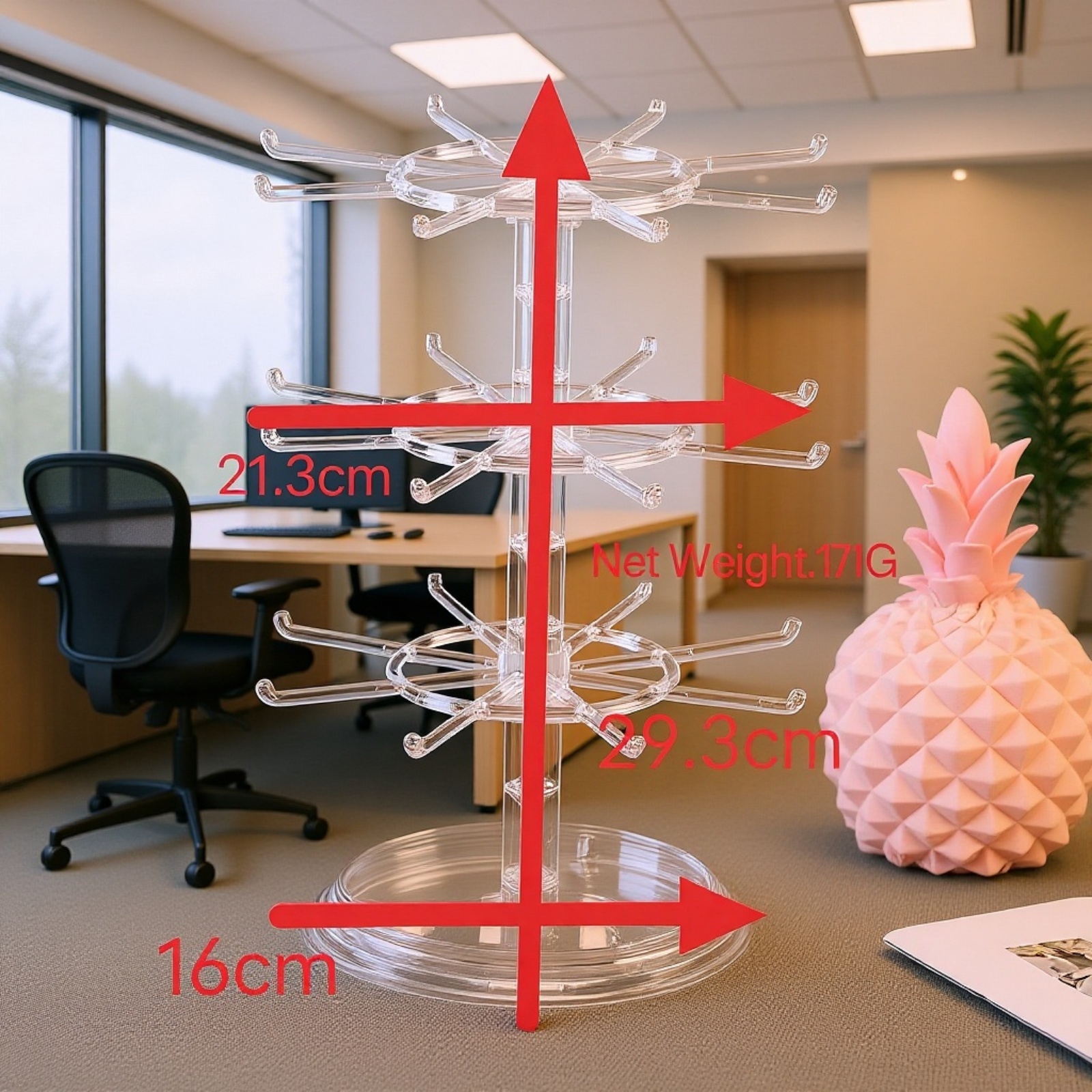 Rotierender Schmuckorganizer mit mehreren Ebenen