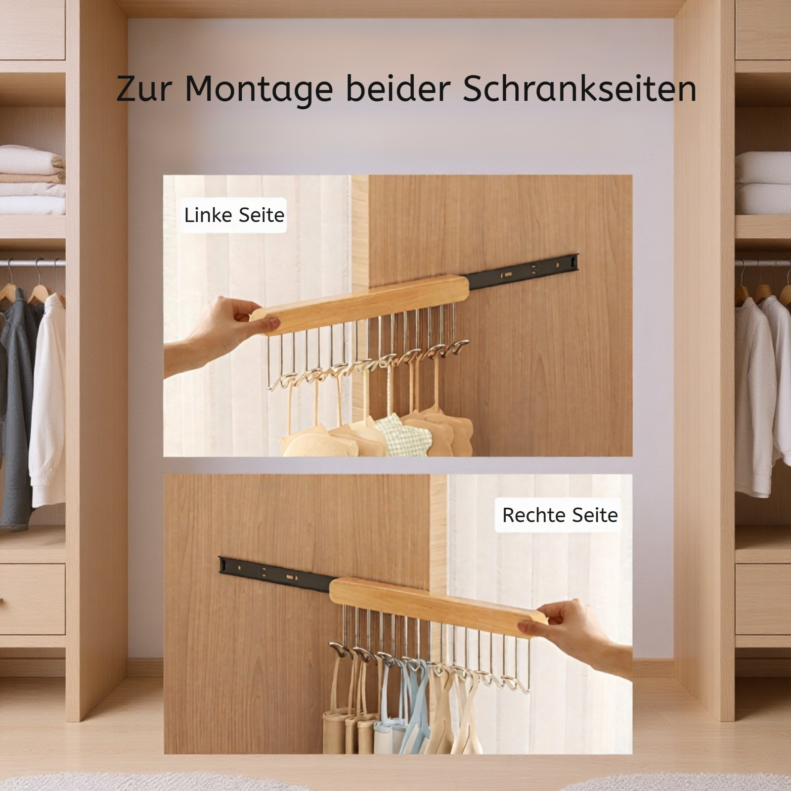 Multifunktionaler Wellenhaken-Kleiderbügel für Unterwäsche und Westen, ausziehbar und stabil