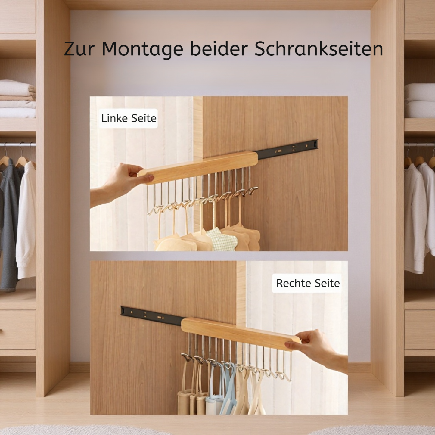 Multifunktionaler Wellenhaken-Kleiderbügel für Unterwäsche und Westen, ausziehbar und stabil