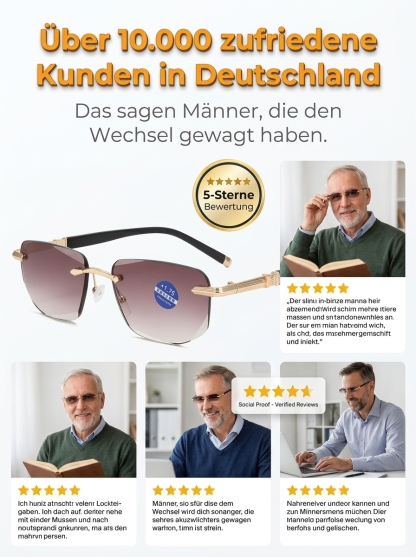 Stuttgarter Labor: Smarte Autofokus-Lesebrille (0-1000dpt) aus Titan