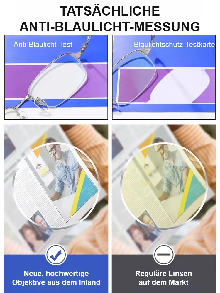 Kristall-Autofokus-Anti-Blaulicht-Photochromatische Lesebrille