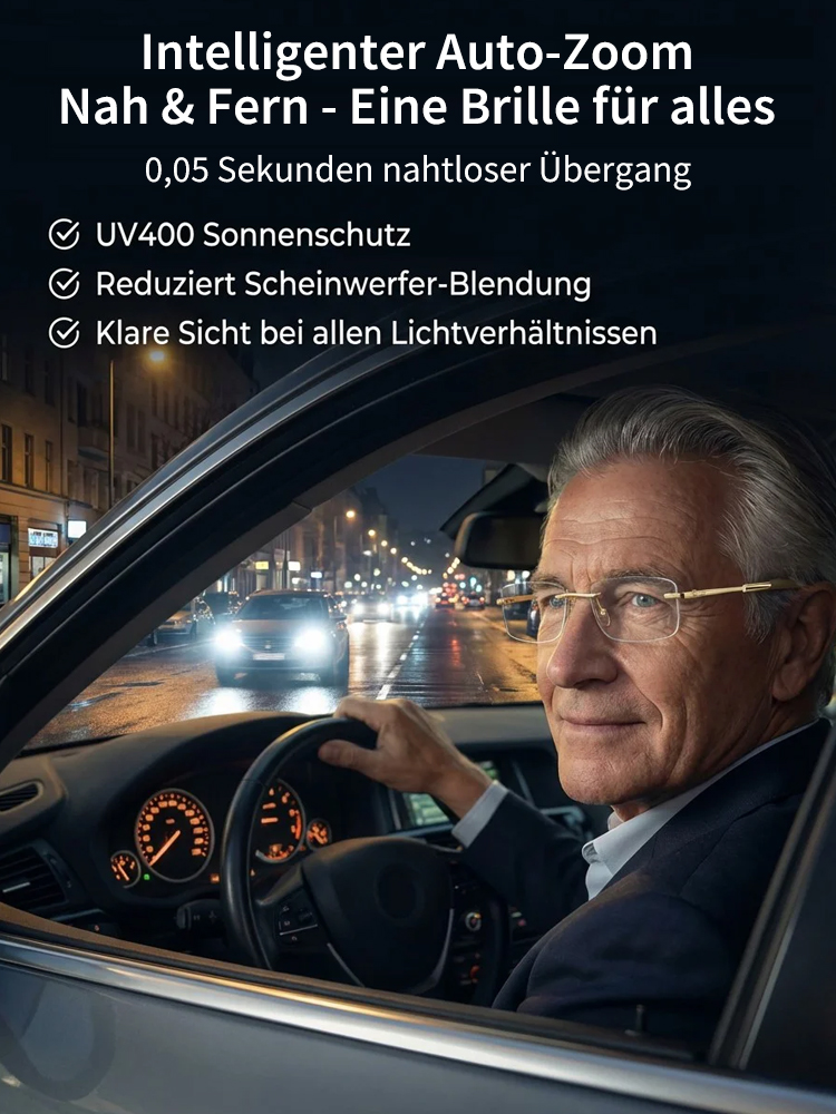 Paleni • Intelligente Zoom-Brille mit Blaulichtschutz für Alterssichtigkeit