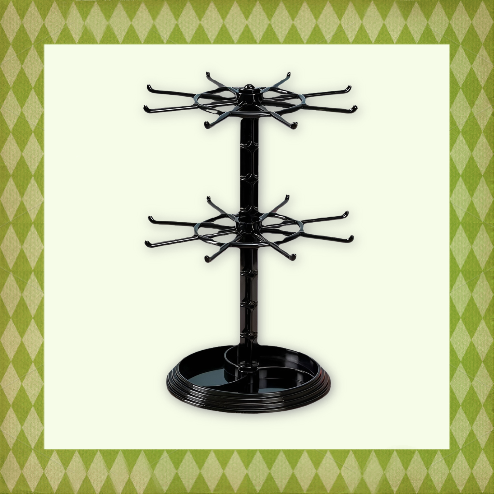 Rotierender Schmuckorganizer mit mehreren Ebenen, Ohrringhalter