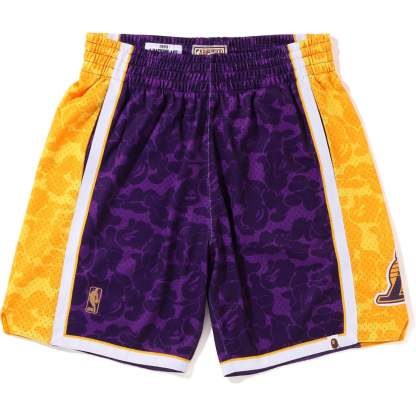 BAthtPE X MITCHELL & NESS LOS ANGELES LAKERS JERSEY SHORTS MENS