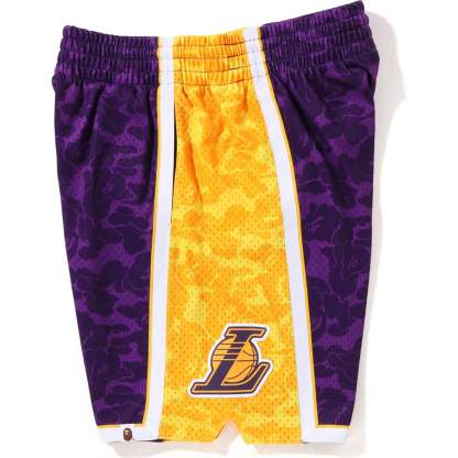 BAthtPE X MITCHELL & NESS LOS ANGELES LAKERS JERSEY SHORTS MENS