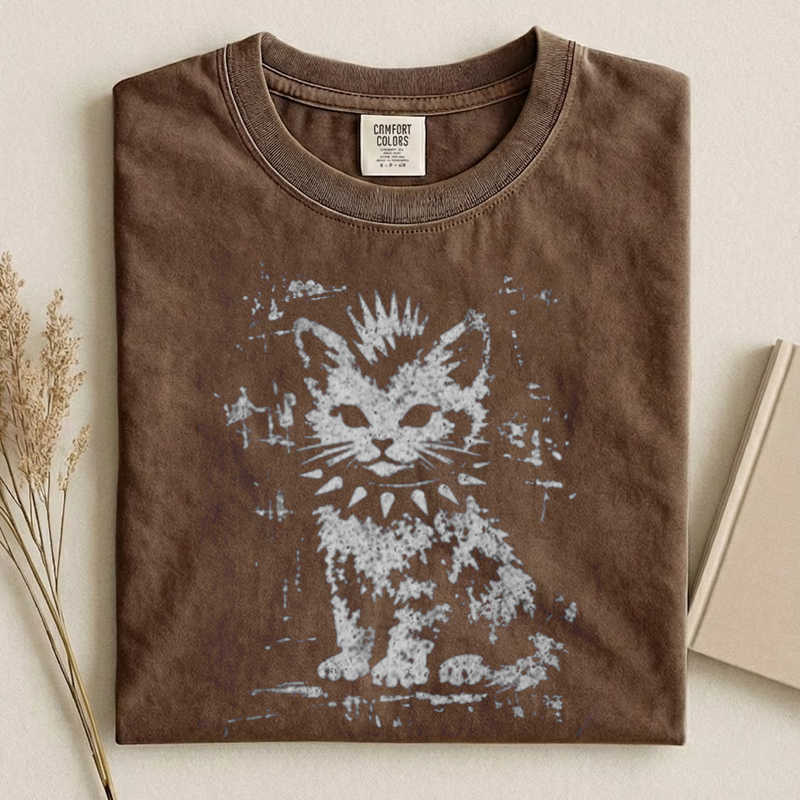 Vintage Funny Cat T-shirt