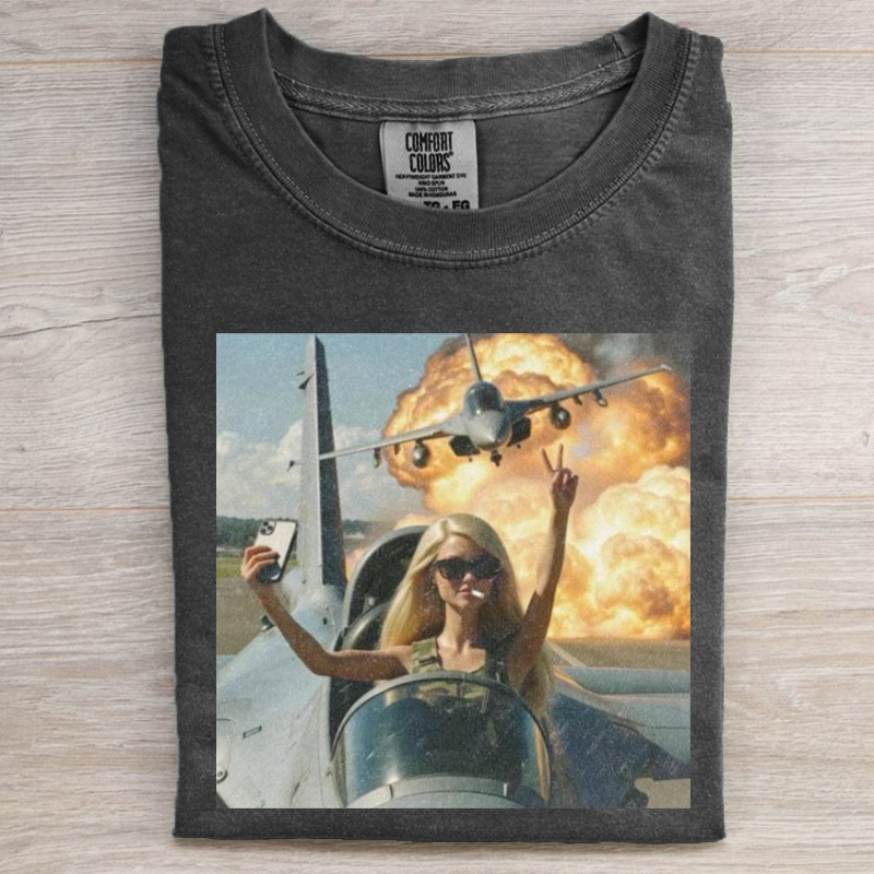 Barbie Flying A Plane Graphic T-shirt