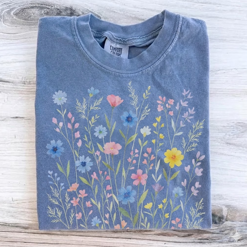 Cottagecore Boho Botanical T-shirt