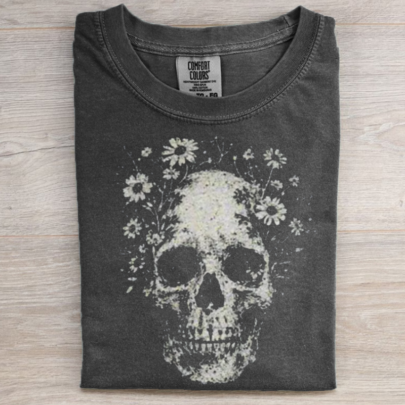 Boho Floral Skull T-shirt