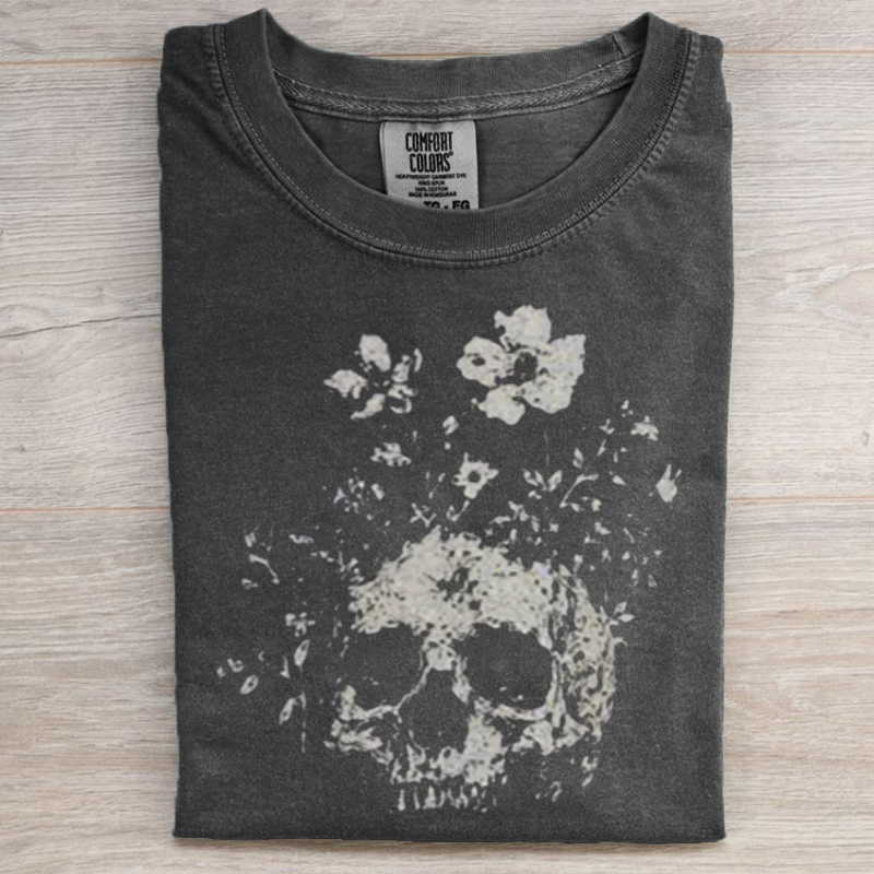 Boho Floral Skull T-shirt