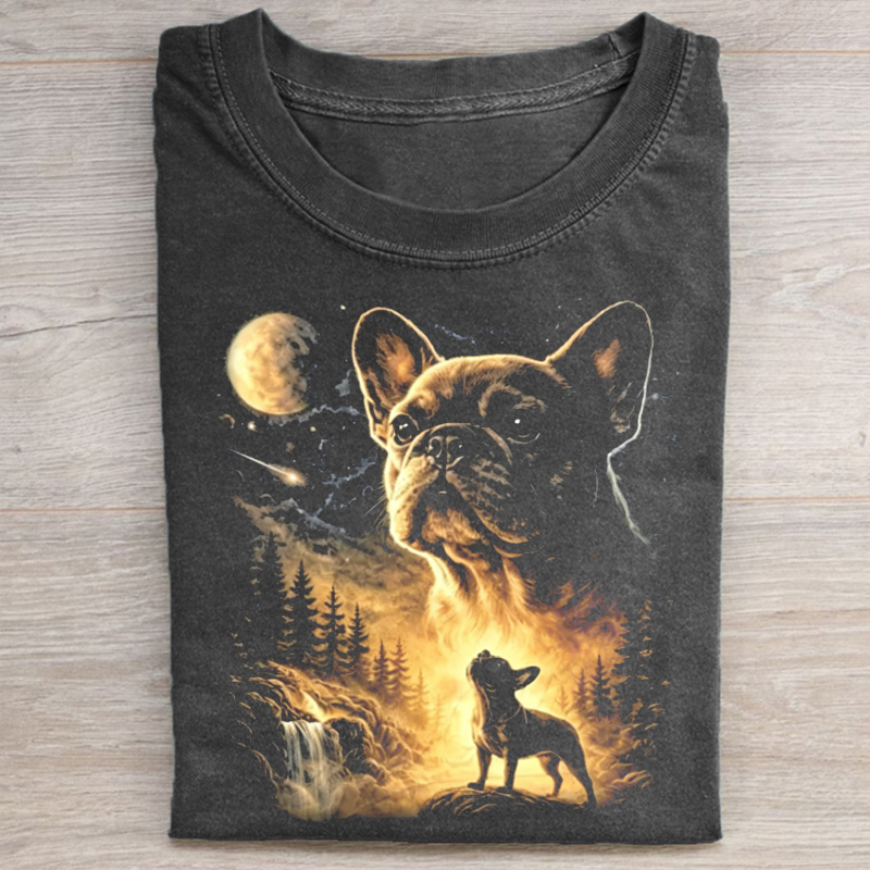 French Bulldog Howling To The Moon T-shirt