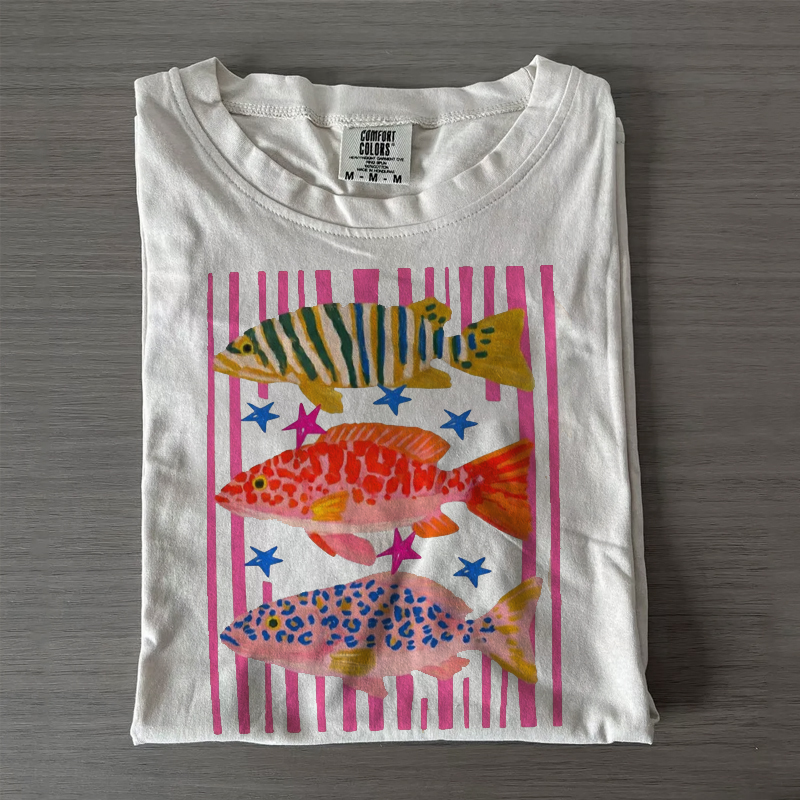 Retro Graphic Ocean Life T-shirt