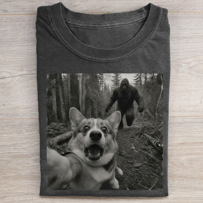 Bigfoot And Corgi T‑shirt