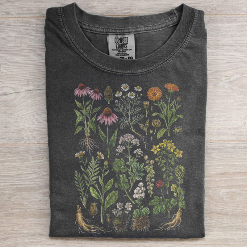 Vintage Meadow Flowers Graphic T-shirt