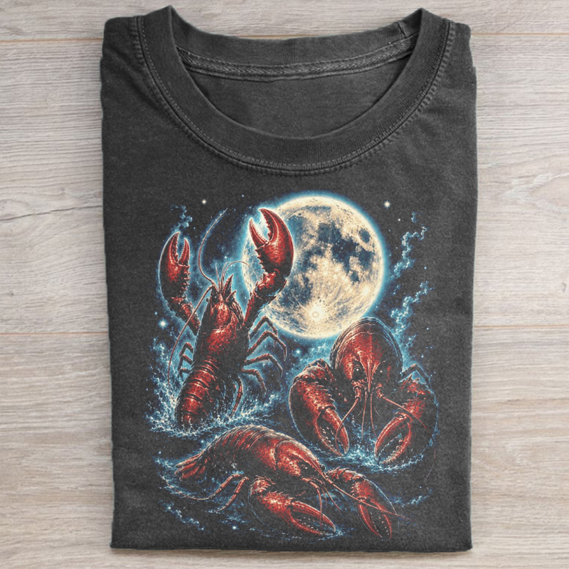 Three Lobster Moon Vintage 90s Graphic T-shirt