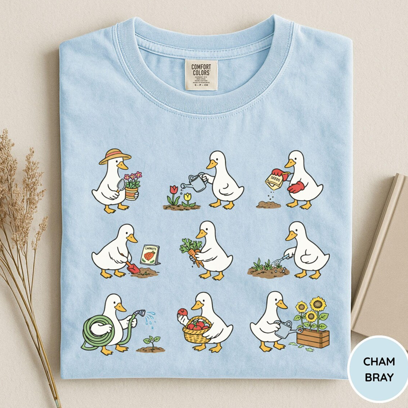 Cute Goose Gardener T-shirt