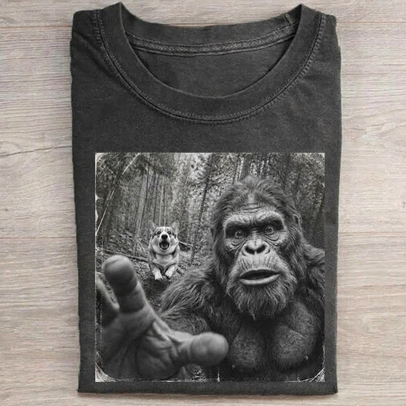 Corgi And Bigfoot T-shirt
