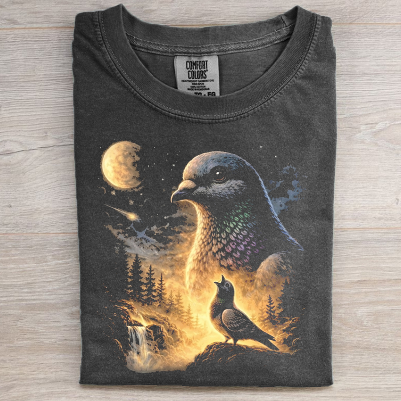 Pigeon Howling to the Moon T-shirt