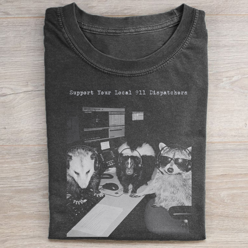 Raccoon Possum Skunk Emergency Dispatch T‑shirt