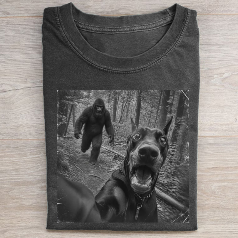 Bigfoot And Doberman T‑shirt