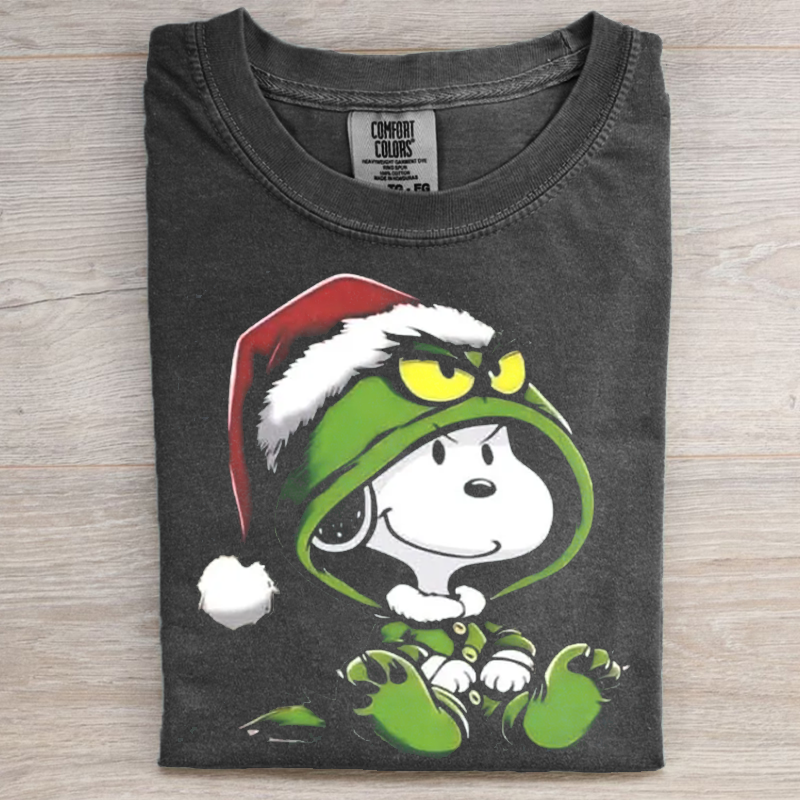 Funny Holiday Mashup Cartoon Dog T-shirt