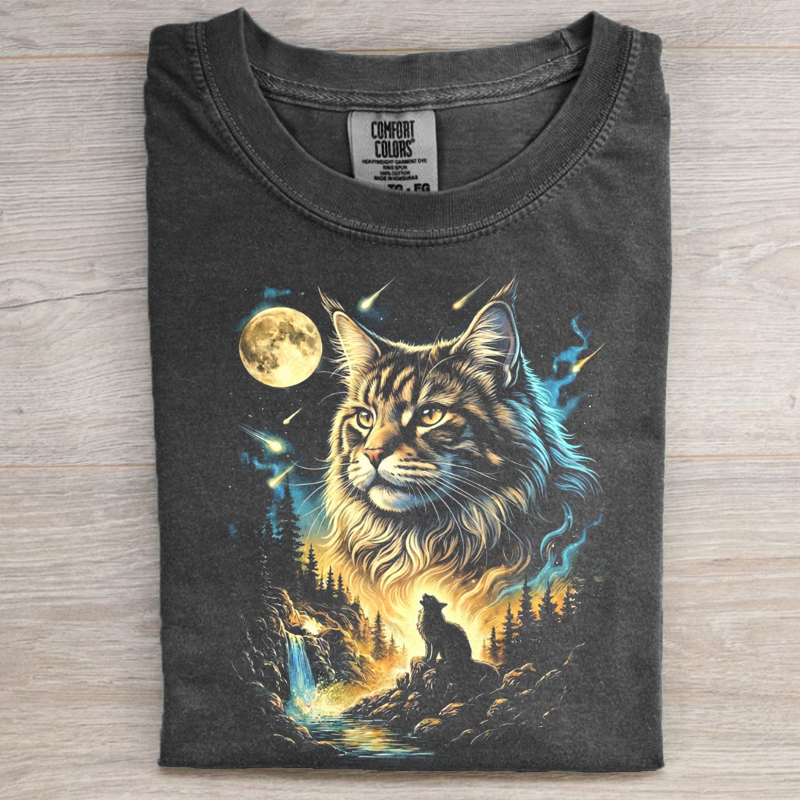 Maine Coon Howling Moon T-shirt
