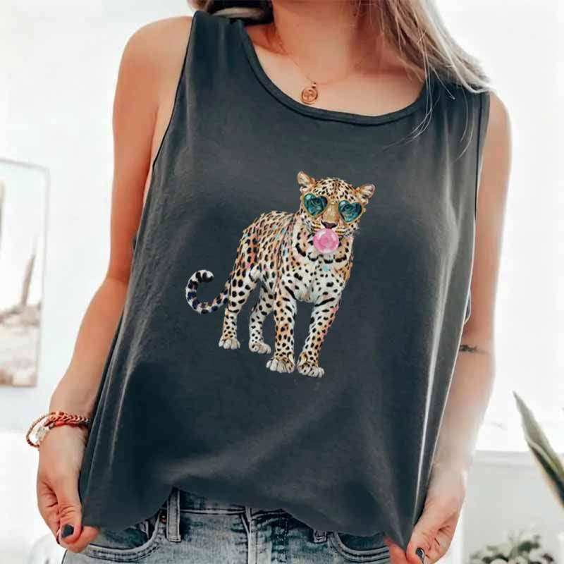 Leopard Print Bubblegum Sunglasses Tank