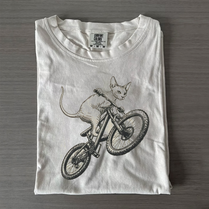 Sphynx Riding Bicycle T-Shirt