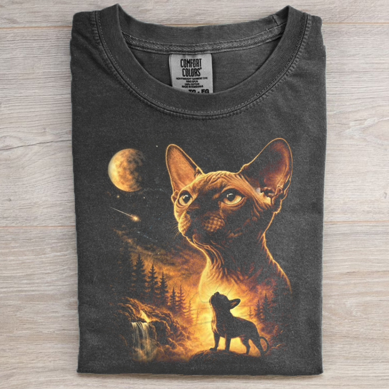 Sphynx Cat Howling To The Moon T-shirt